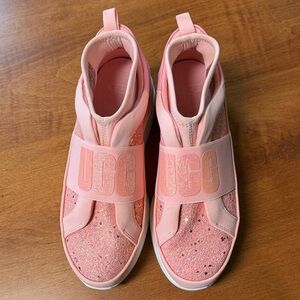 UGG Pink Sparkle Platform Sneakers